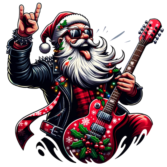 Bügelbild - Plott - Cooler Weihnachtsmann - 17cm x 17cm