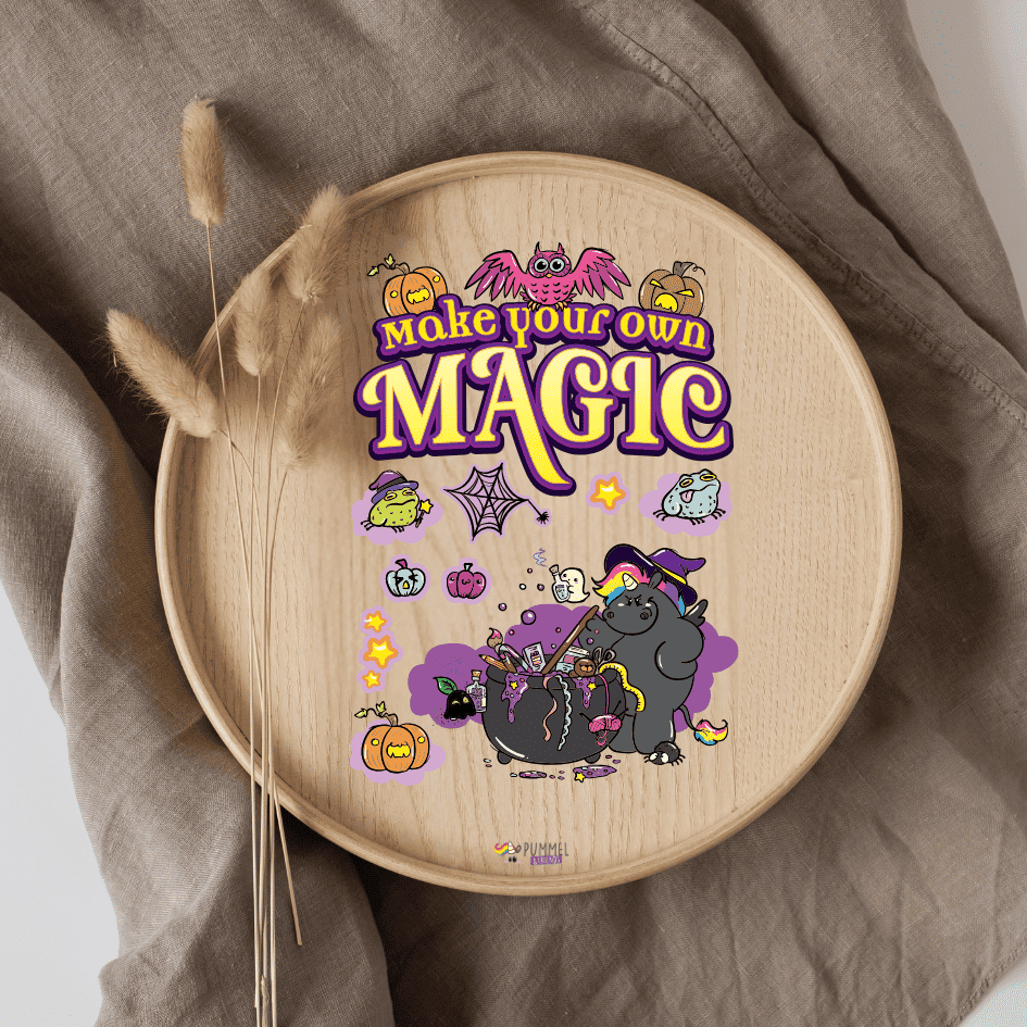 Bügelbild - Pummeleinhorn - Magic - ca. 20x28,7cm