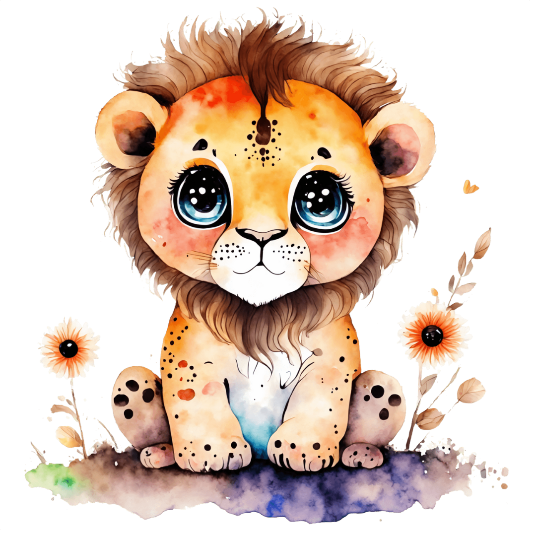 Bügelbild - Plott - Kleiner Löwe - 13,2cm x 13,2cm