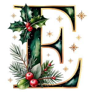 Personalisierter DTF Bügelbild Buchstabe für Weihnachtsservietten in 12cm – Lieferdatum ab 2026