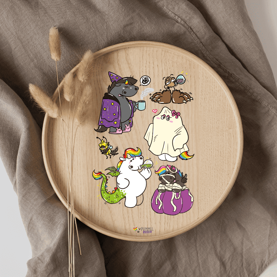 Bügelbild - Pummeleinhorn - Verkleidungen - ca. 20x28,7cm