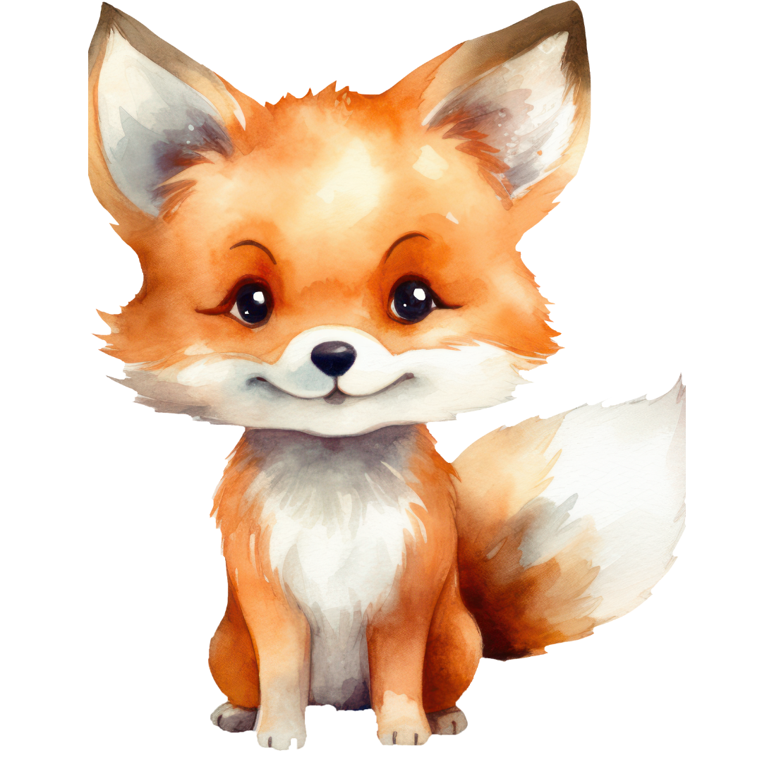 Bügelbild - Plott - Aquarell Fuchs - 8cm x 10cm