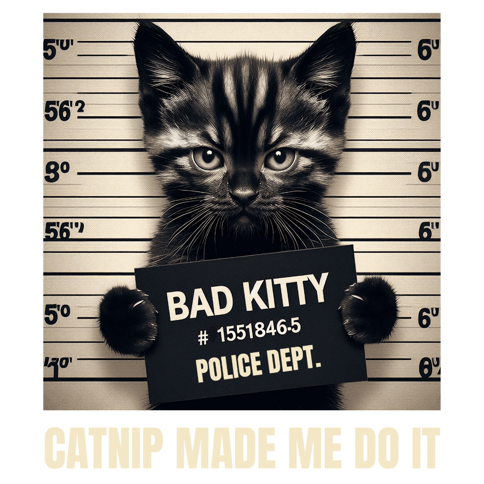 Bügelbild - Plott - Catnip made me do it - 14,6cm x 16,9cm