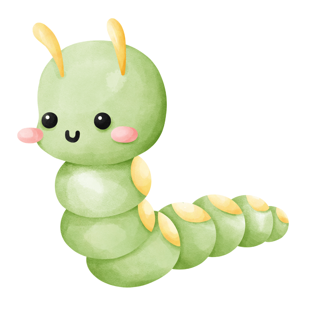 Bügelbild - Raupe - ca. 11,9x11,8cm