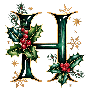 Personalisierter DTF Bügelbild Buchstabe für Weihnachtsservietten in 12cm – Lieferdatum ab 2026