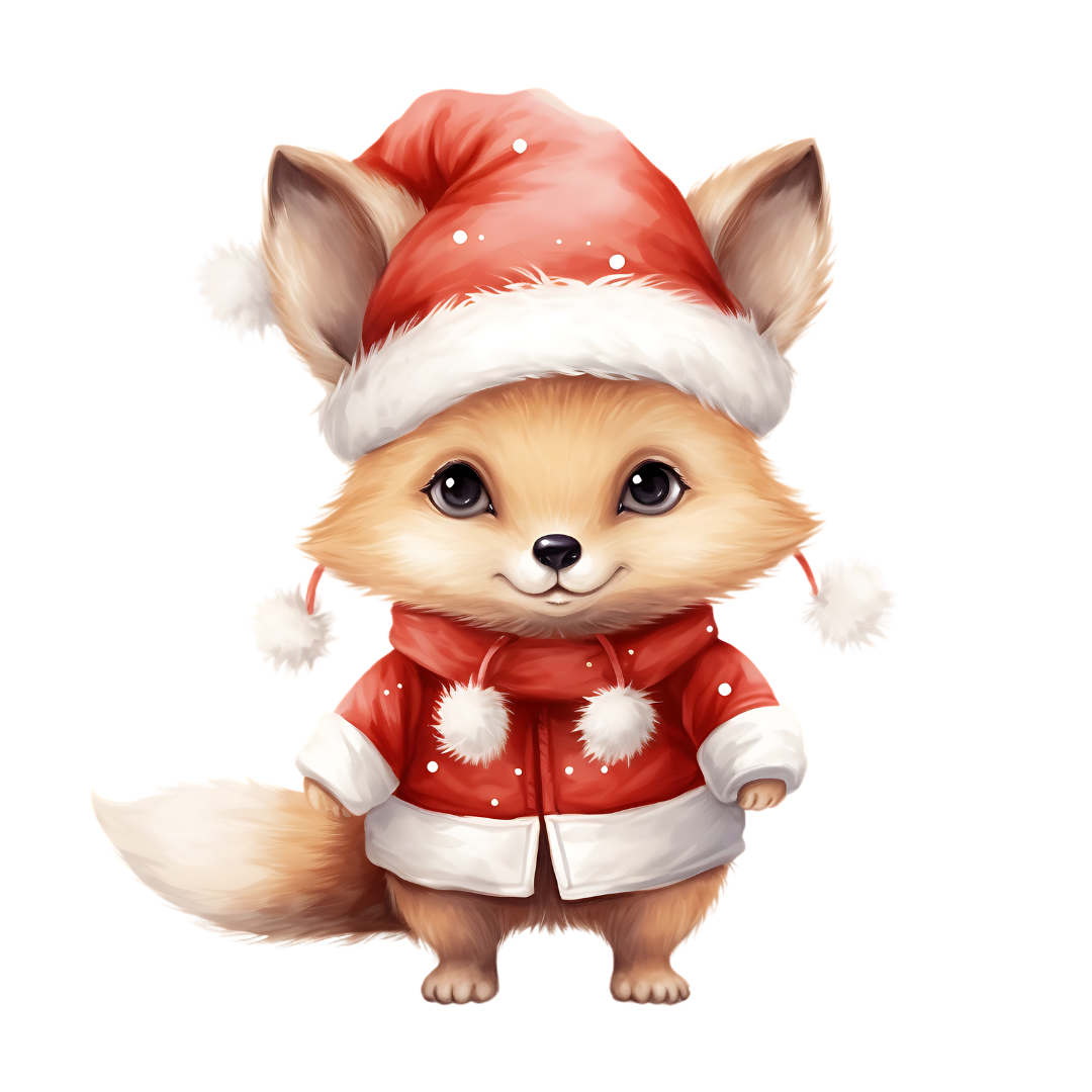 Bügelbild - Plott - Weihnachtsfuchs - 12,5cm x 13,5cm