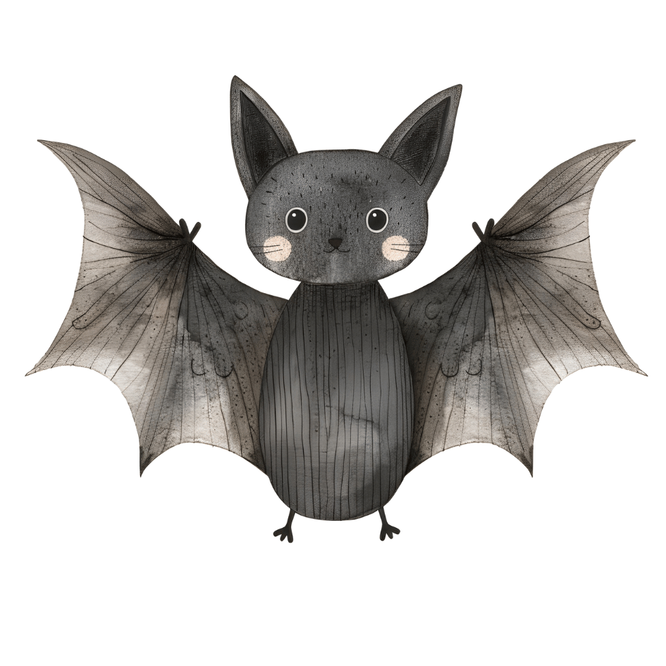 Bügelbild - Plott - Halloween - Niedliche Fledermaus - 12cm x 9cm