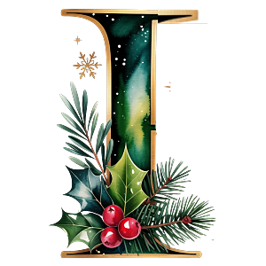 Personalisierter DTF Bügelbild Buchstabe für Weihnachtsservietten in 12cm – Lieferdatum ab 2026