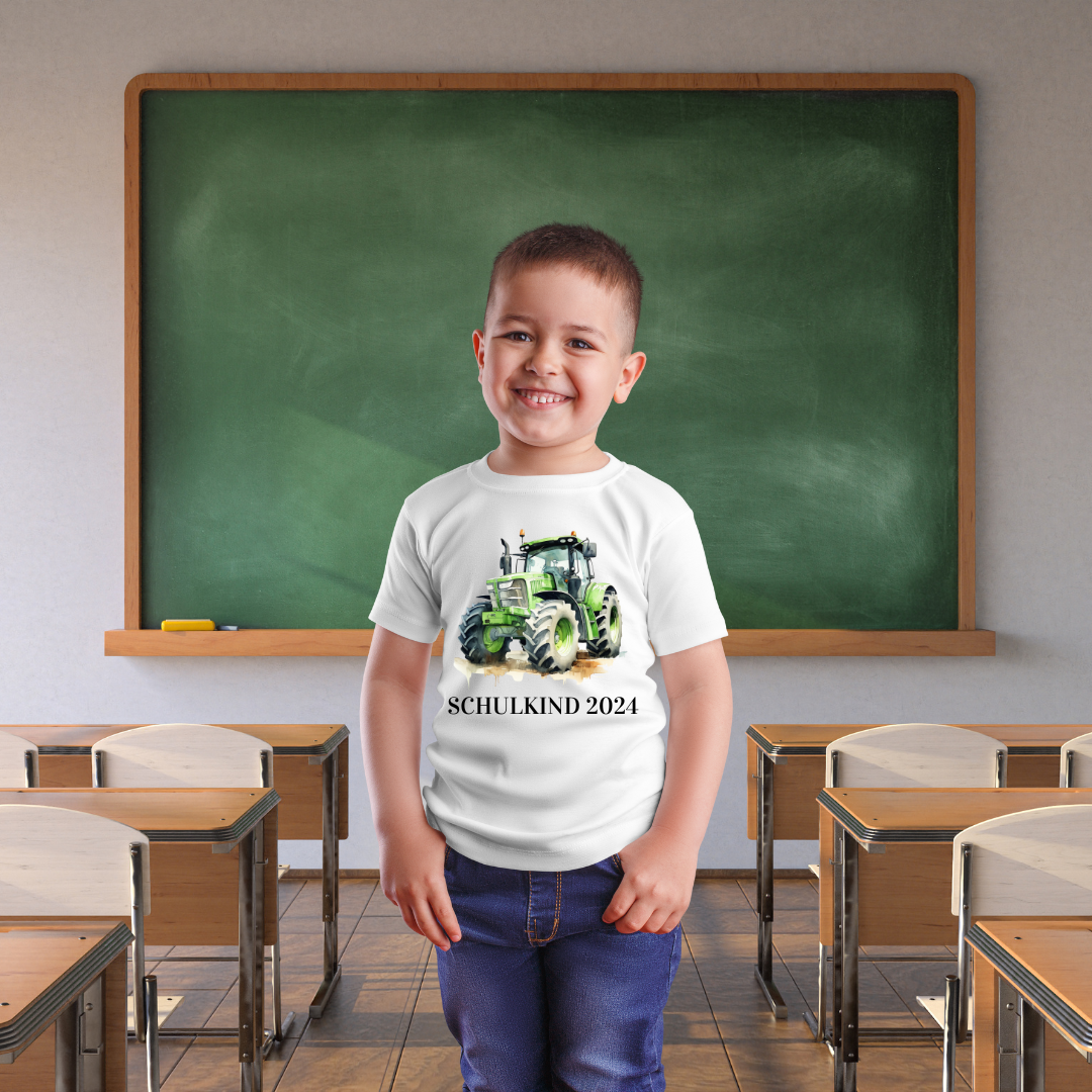 Bügelbild - Plott - Schulanfang - Traktor