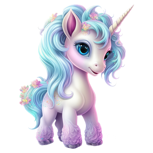 Bügelbild - Plott - Einhorn 10cm x 12cm 