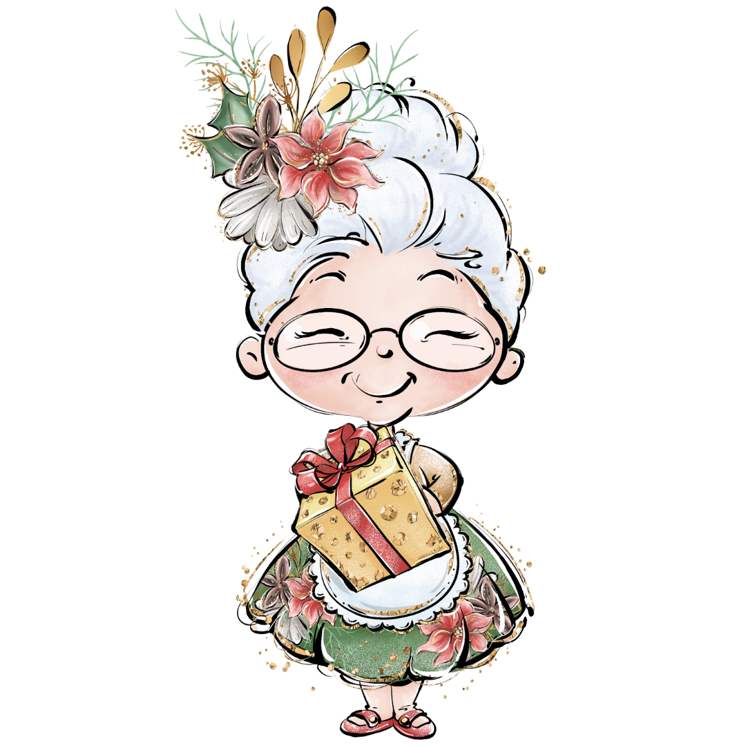 Bügelbild - Plott - Weihnachtsfrau - 12cm x 6cm